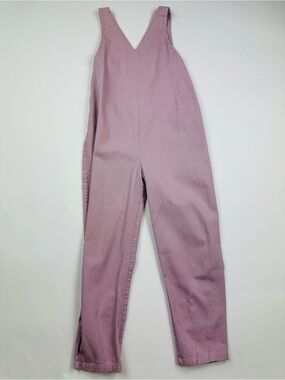 Meg Lavender Twill Cotton Relaxed Fit Jumpsuit Size Medium